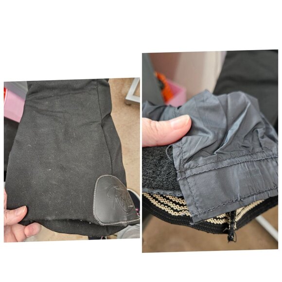 Vint Roffe Women Snow Ski Pant Bib Overall Jumpsuit 6 Black Wool Blend Zip USA - Picture 8 of 10